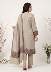 Winter - Riwaj - Pashmina Jamawar Patch Work Suit - D#12 - L Skin