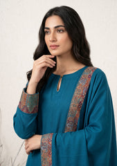 Winter - Riwaj - Pashmina Jamawar Patch Work Suit - D#14 - Zink