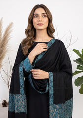 Winter - Riwaj - Pashmina Jamawar Patch Work Suit - D#16 - Black