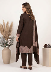 Winter - Riwaj - Pashmina Jamawar Patch Work Suit - D#22 - Ch Brown