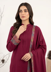 Winter - Riwaj - Pashmina Jamawar Patch Work Suit - D#24 - D Pink