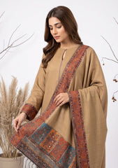 Winter - Riwaj - Pashmina Jamawar Patch Work Suit - D#27- Brown