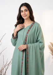 Winter - Riwaj - Pashmina Jamawar Patch Work Suit - D#29 - G Grey