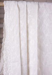 Embroidered Lawn Summer Shawl D#54 - White