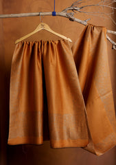 Silk Zari Jamawar Shawl D#05 - Peach