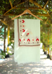 Pashmina Ari Work Shawl D - 102 - Green