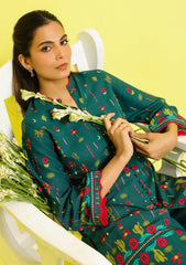 Winter - Sahar - Elara - Printed Fall - 2 Pcs - AW1-25-24 - Teal Mirage