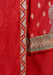 Winter - Riwaj - Embroidered Peach Leather Suit - Edit 25 - D#03 - Carrot