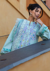 Lawn - Ansab Jahangir - Zoha - Luxury 25 - AJ-LL-25-02 - Misty Jade