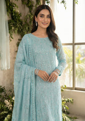 Formals - Riwaj - Fancy Bamber Chiffon - 2 Pcs Suit - CBD#01 - Light Ferozi