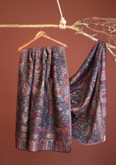 Pashmina Zari Jamawar Shawl D - 23 - Blue