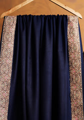 Pashmina Embroidered Border Shawl D#201 - N Blue