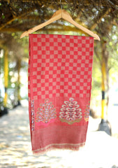 Pashmina Kaani Work Shawl D - 04 - Maroon