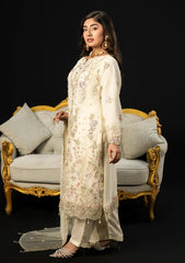 Formals - Zainab Fazlani - Soiree Chiffon 25 - Ivory Serenade