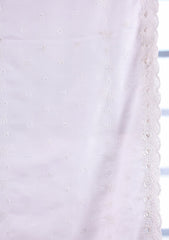 Embroidered Lawn Summer Shawl D#45 - White