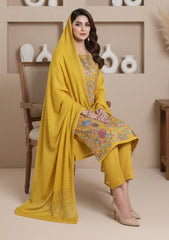 Formals - Riwaj - Embroidered Silk Suit - D#01 - Yellow