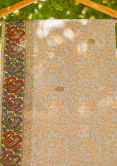 Digital Printed Lawn Shawl Qalamkar Patch D - 01 - G Grey