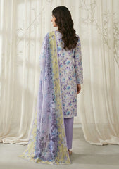 Lawn - Rubaaiyat - Chikankari 26 - Organza Dupatta - D#01 - W Purple