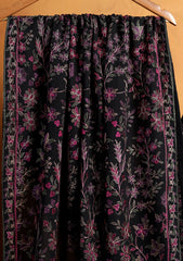 Karandi Embroidered Shawl D#04 - Black
