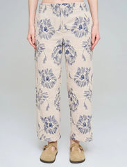 Pret - Moven - Wide-Leg Trousers with Floral Embroidery and Sequin Details - Skin