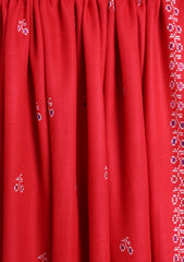 Pashmina Needle Work Jaaldar Shawl D#13 - Red