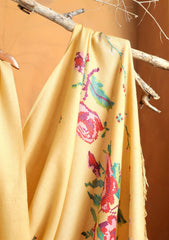 Pashmina Needle Work Shawl D#22 - Golden