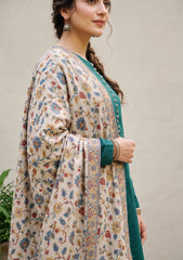 Winter - Riwaj - Pashmina Kani Jamawar 3 Pcs Suit - D#02 - Zink