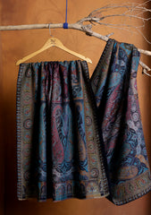 Pashmina Jamawar Shawl D#15 - Ferozi