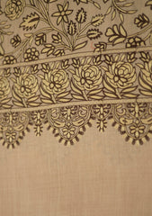 Pashmina Ari Work Shawl D - 209 - Fawn