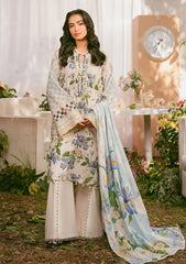 Lawn - Elaf - Summer Prints 25 - EPS#6A - IVORY PETALS