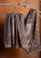 Pashmina Zari Jamawar Shawl D#01 - Brown