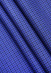 Cerruti Oxygen Fabric Super 130's Wool Check D#01 - Royal Blue