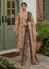 Winter - Riwaj - Printed Marina - 3 Pcs - Wool Shawl 25 - D#28