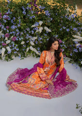 Winter Collection - Qalamkar - Luxe Silk 24 - UA-03 ALMA