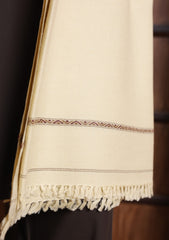 Men Shawls - Wool Shawls - D#11 - Cream 1