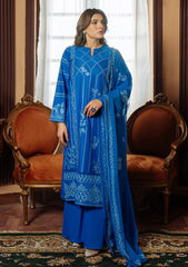 Lawn - Sahar - Festive Chikankari - CK-25-V1-06 - Moroccan Blue