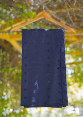 Lawn Embroidered Shawl D - 32 - N Blue