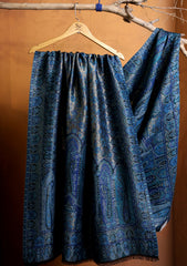 Pashmina Zari Jamawar Shawl D#216 - Blue