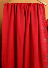 Pashmina Stone Work Shawl D#07 - Red