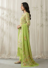 Lawn - Rubaaiyat - Digital Printed 26 - 2 By 2 - D#14 - P Green
