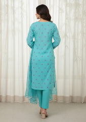 Lawn - Rubaaiyat - Embroidered 26 - 3 Pcs - D#08 - Ferozi