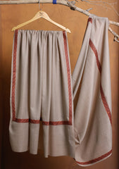 Pashmina Embroidered Border Shawl D#04 - Skin