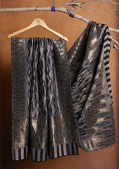 Pashmina Zari Jamawar Shawl D#24 - Black