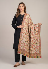 Winter - Riwaj - Pashmina Kani Jamawar 3 Pcs Suit - D#02 - Black