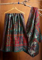 Pashmina Zari Jamawar Shawl D#219 - Red