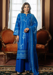 Lawn - Sahar - Festive Chikankari - CK-25-V1-06 - Moroccan Blue