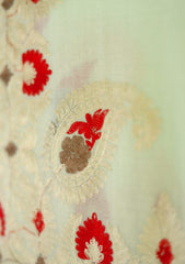 Pashmina Ari Work Shawl D - 102 - Green