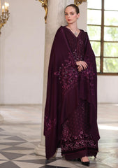 Winter - Noor by Saadia Asad - Pashmina Shawl 25 - NSP#09 - Damson