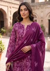 Winter - Rubaaiyat - Pashmina Embroidered 26 - D#07 - Magenta