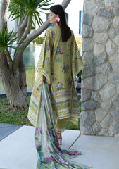 Lawn - Elaf Premium - Santorini Prints 26 - EPN#04A - AVOCADO